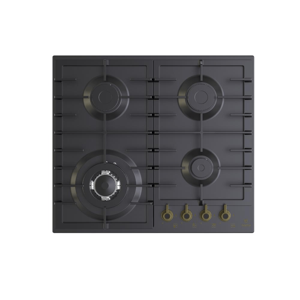 Narte CR50060B Rustik Ankastre Ocak, Antrasit Renk, 60 cm Retro