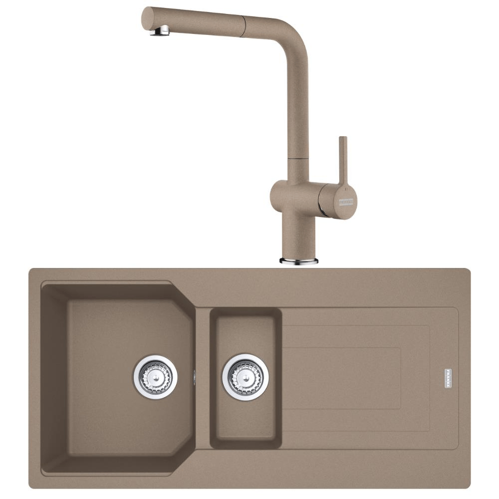 Franke Urban UBG 651-100 Granit Oyster Evye, Active Plus Doccia Oyster Armatür