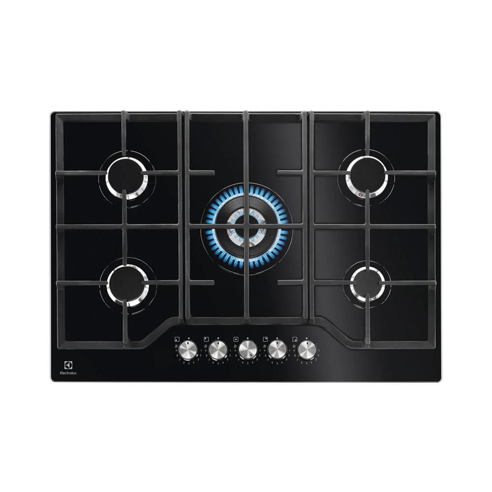 Electrolux KGG75362K Ankastre Cam Ocak, Siyah Renk, 75 cm