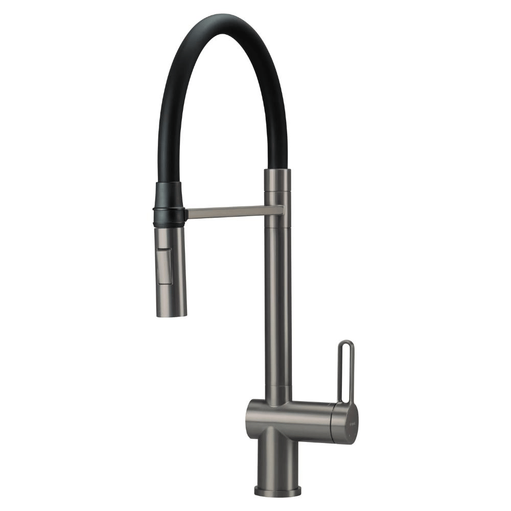 Deante MAGNETIC D72M Mutfak Armatürü, Esnek Uçlu, Manyetik Başlık, Titanyum Renk