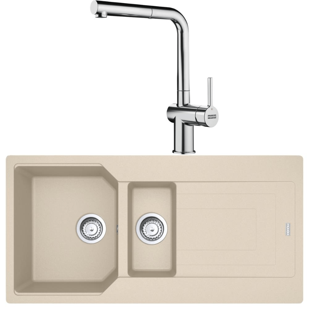 Franke Urban UBG 651-100 Granit Avena Evye, Active Plus Doccia Krom Armatür