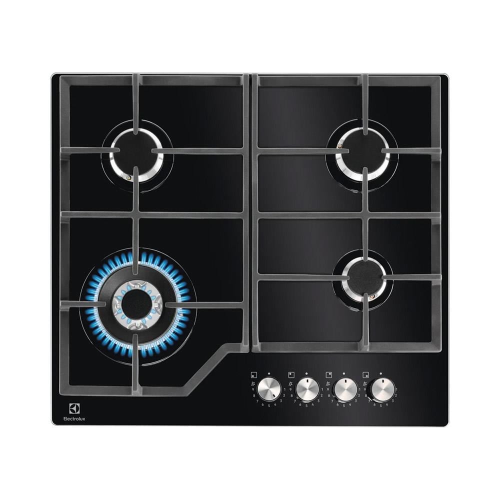 Electrolux KGG64362K Ankastre Gazlı Cam Ocak, 60cm, Siyah