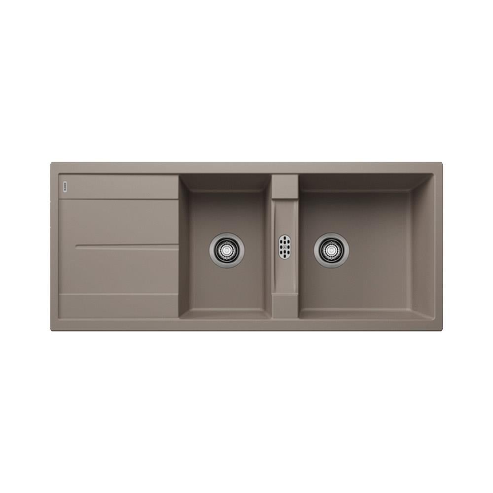 Blanco METRA 8 S Granit Evye, Tartufo, 1,5 Hazne, Damlalıklı, 116x50 cm