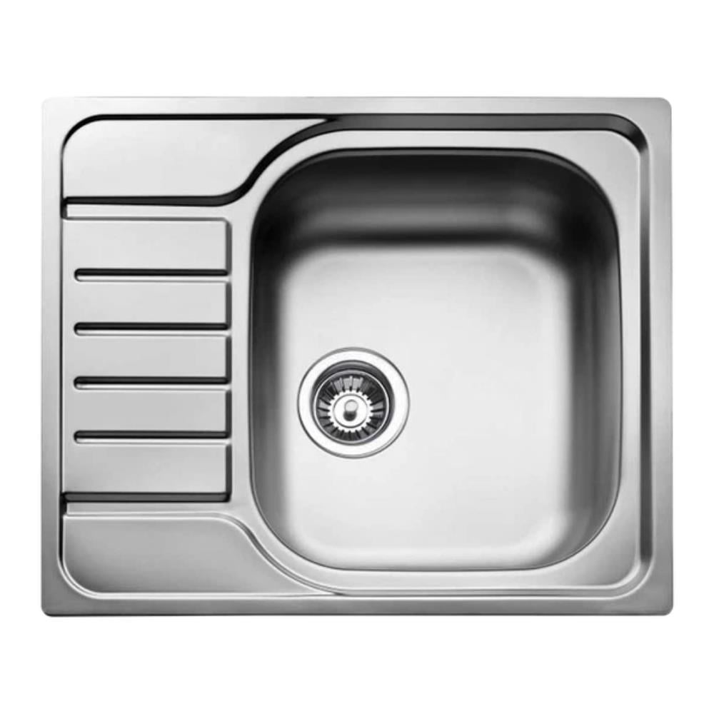 Teka CLASSIC 1B ½D 580 Çelik Evye, Tezgah Üstü, Sağ Damlalıklı, Mat Yüzey, 58x50 cm