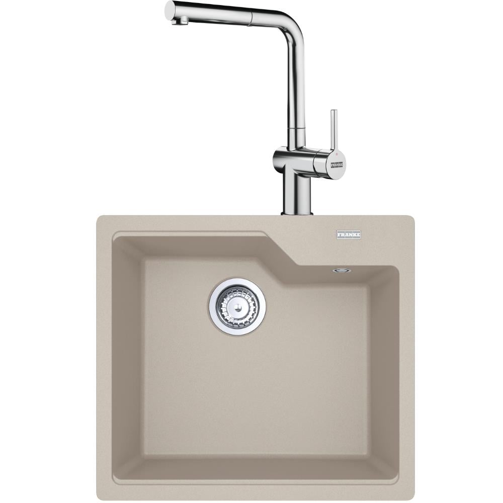 Franke UBG 610-56 Granit Sahara Evye, ACTIVE PLUS DOCCIA 2.0 Spiralli, Krom Armatür 