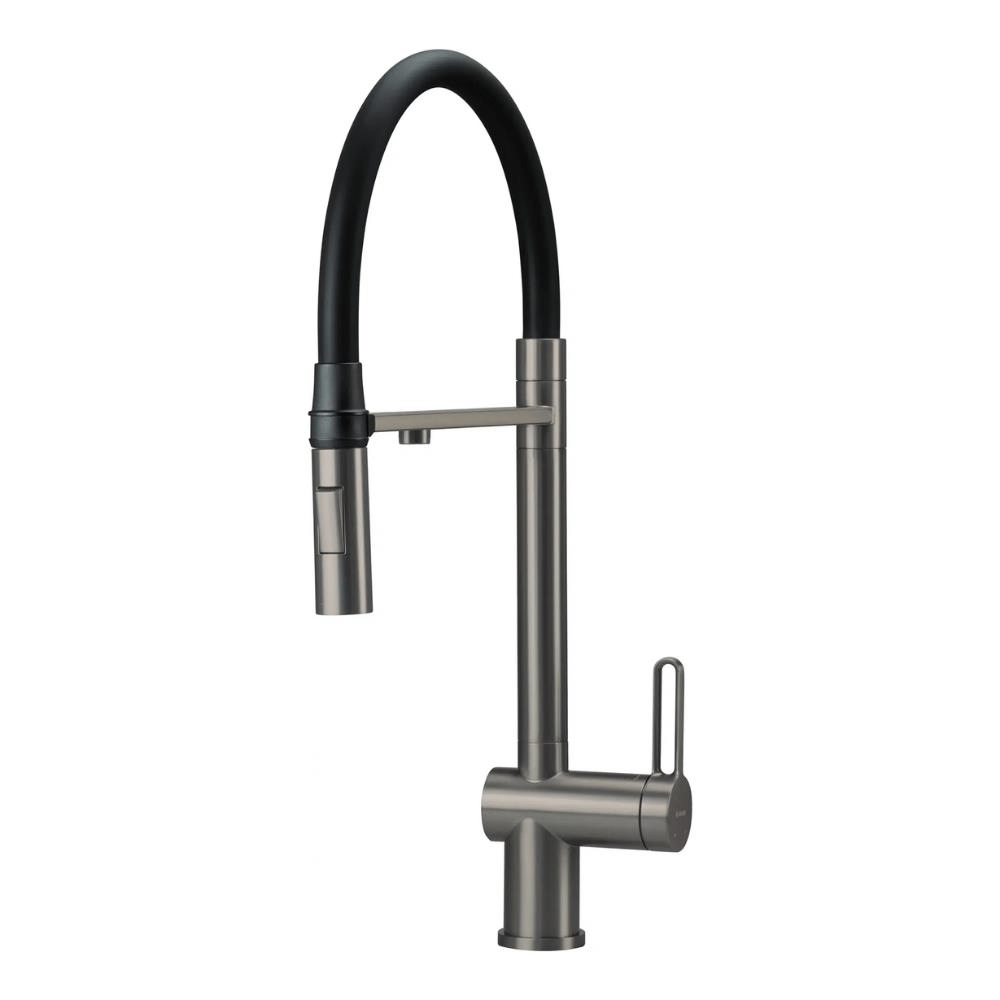 Deante MAGNETIC D75M Mutfak Bataryası, Arıtma Cihazına Bağlanabilir, Manyetik Başlık, Titanyum Renk  