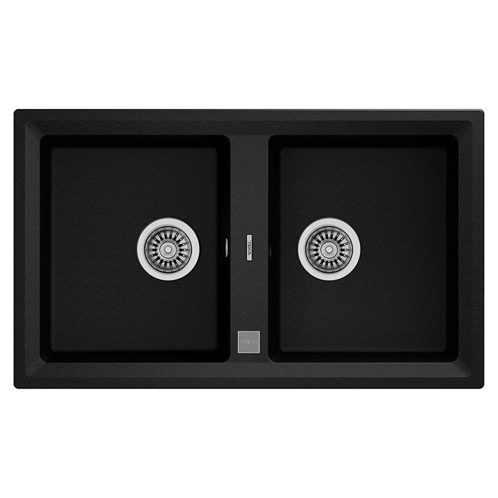 Teka STONE 90 B-TG AUTO METALİK SİYAH Granit Evye, 2 Gözlü, 86x51 CM
