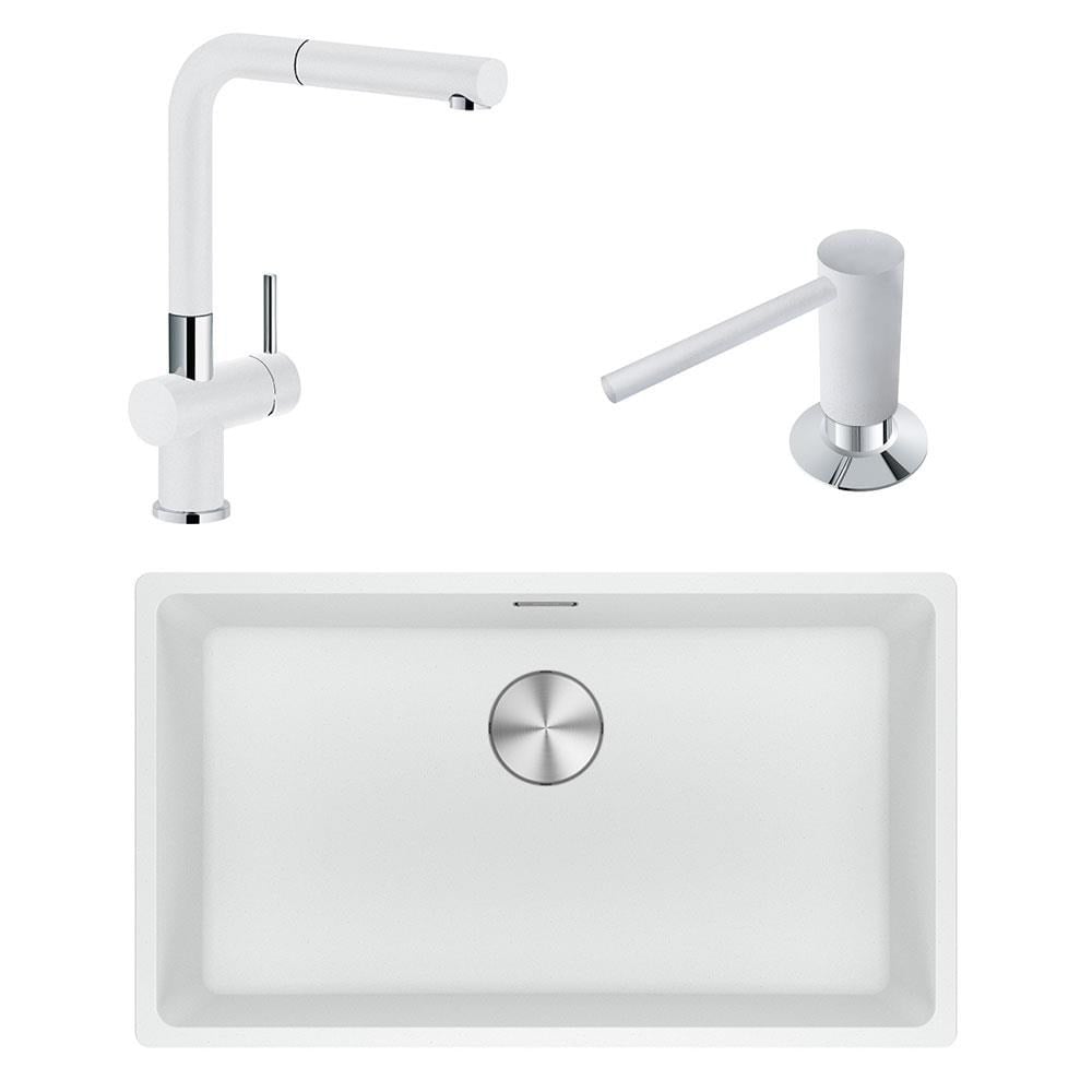 Franke MRG 110-72 Üçlü Set, Bianco renk, Evye - Armatür - Sabunluk