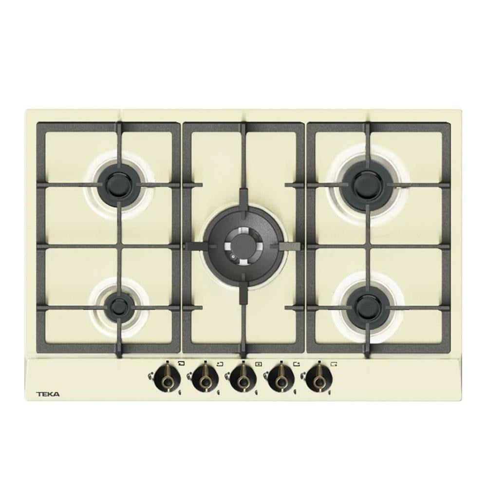 Teka GSC 75330 RBC VN Ankastre Ocak, Vanilya, Country, 75 cm, 5 Göz, 1 Wok