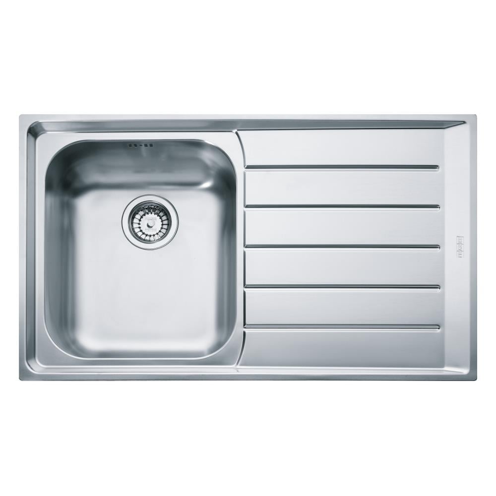 Franke NEX 211 Paslanmaz Çelik Evye, Sağ Damlalık, Tezgah Üstü, Inox Renk, 86x51 cm