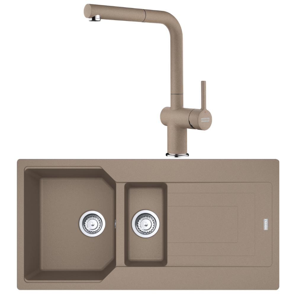 Franke Urban UBG 651-100 Granit Oyster Evye, Active Plus Doccia Oyster Armatür