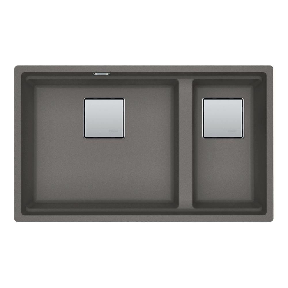 Franke KNG 120 Granit Evye, Stone Grey, Tezgah Altı, 1.5 Hazneli, 72x42 cm