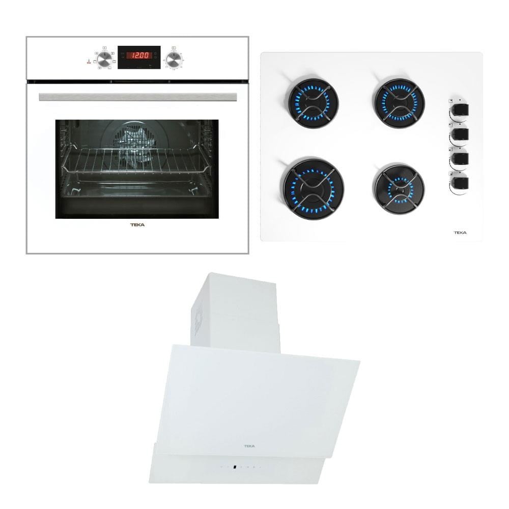 Teka Ankastre Set Chef 6; HAK 625 WH Ankastre Fırın, GBE 64002 KBC WH Ankastre Ocak, ATV 60 Davlumbaz