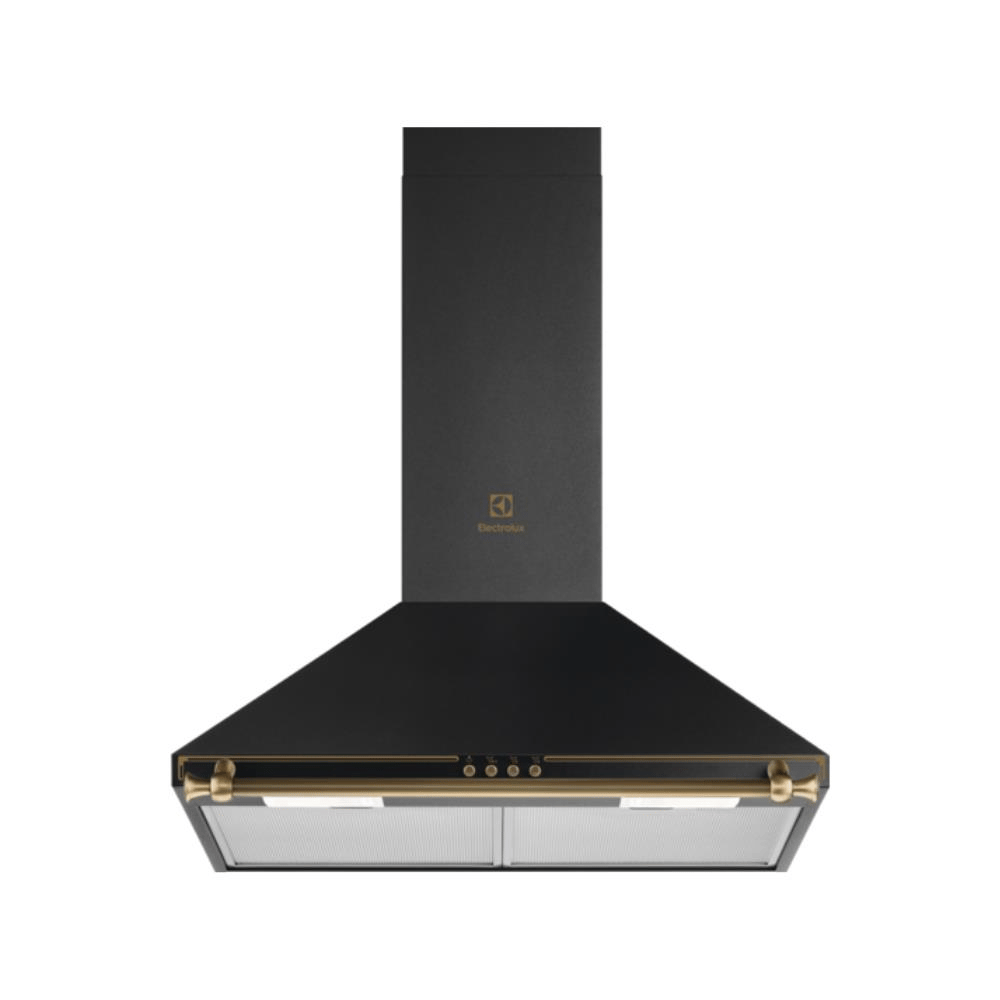 Electrolux EFC226R Ankastre Davlumbaz, Rustik Model, Duvar Tipi, Siyah Renk, 60 cm