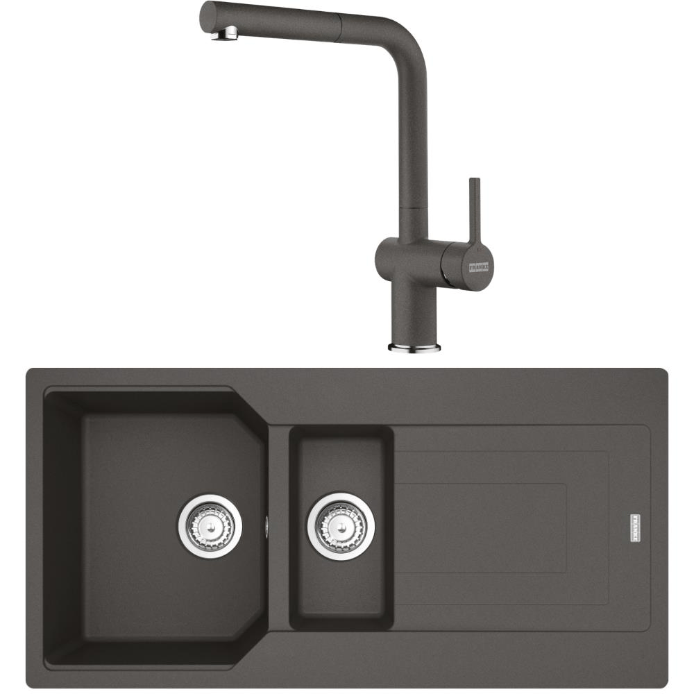 Franke Urban UBG 651-100 Granit Slate Grey Evye, Active Plus Doccia Slate Grey Armatür