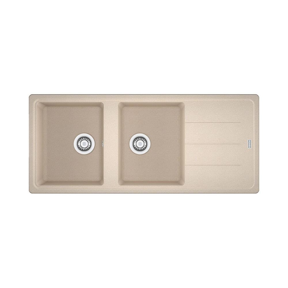 Franke Basis Granit BFG 621 Evye, Avena renk, 2 Hazneli, Damlalıklı, 116x50 cm