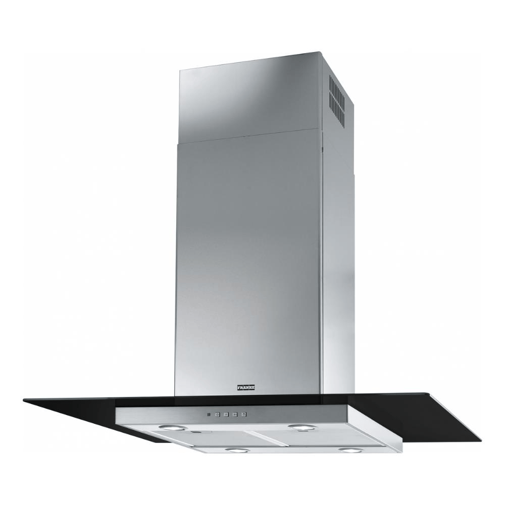 Franke FGL 915 I BK XS/900 Ada Davlumbaz, Siyah Cam-Inox Renk, 90 cm