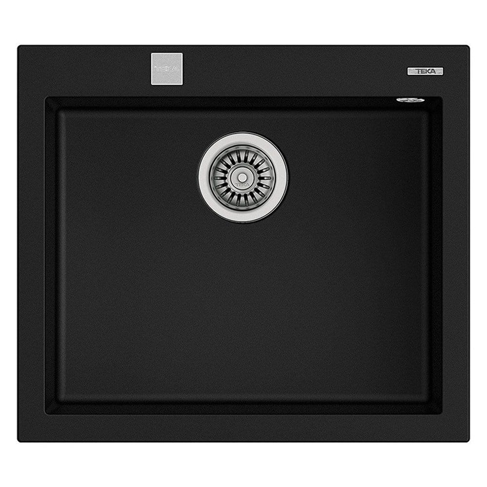 Teka FORSQUARE 50.40 TG BLACK Granit Evye, Tezgah Üstü, 57x50 cm