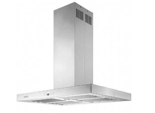 ESTY 4110 Ada Tipi Davlumbaz, Inox, 90 cm