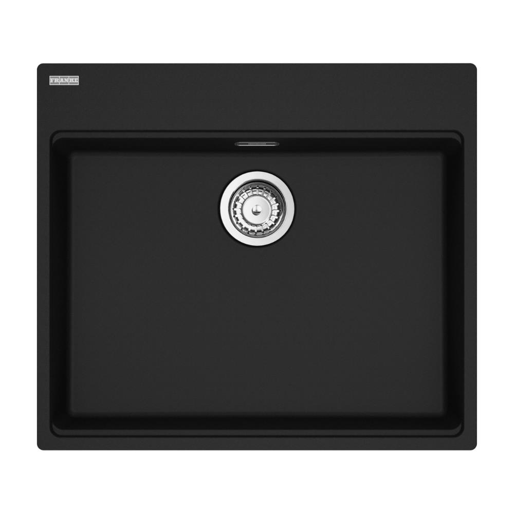 Franke MARİS CARE MRG 610-60 FTL Granit Evye, Mat Siyah Renk, Tezgah Üstü, 63.5x55.9 cm