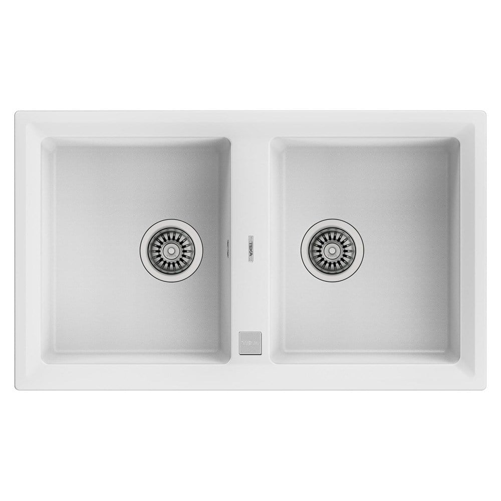 Teka STONE 90 B-TG AUTO WHITE Granit Evye, 2 Gözlü, 86x51 CM