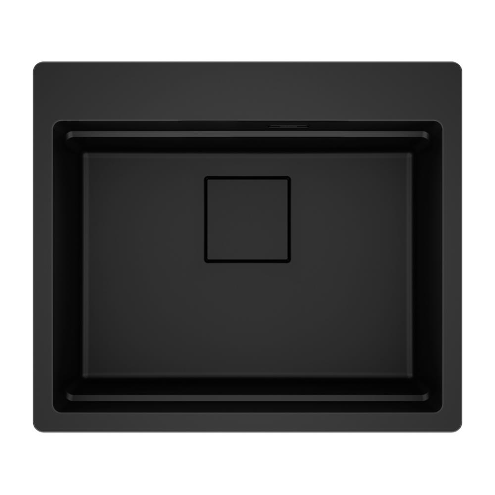 Franke KNG PRO 610-53 Evye, Granit Mat Siyah, Tezgah Altı, Aksesuar Hediyeli, 59x51 cm
