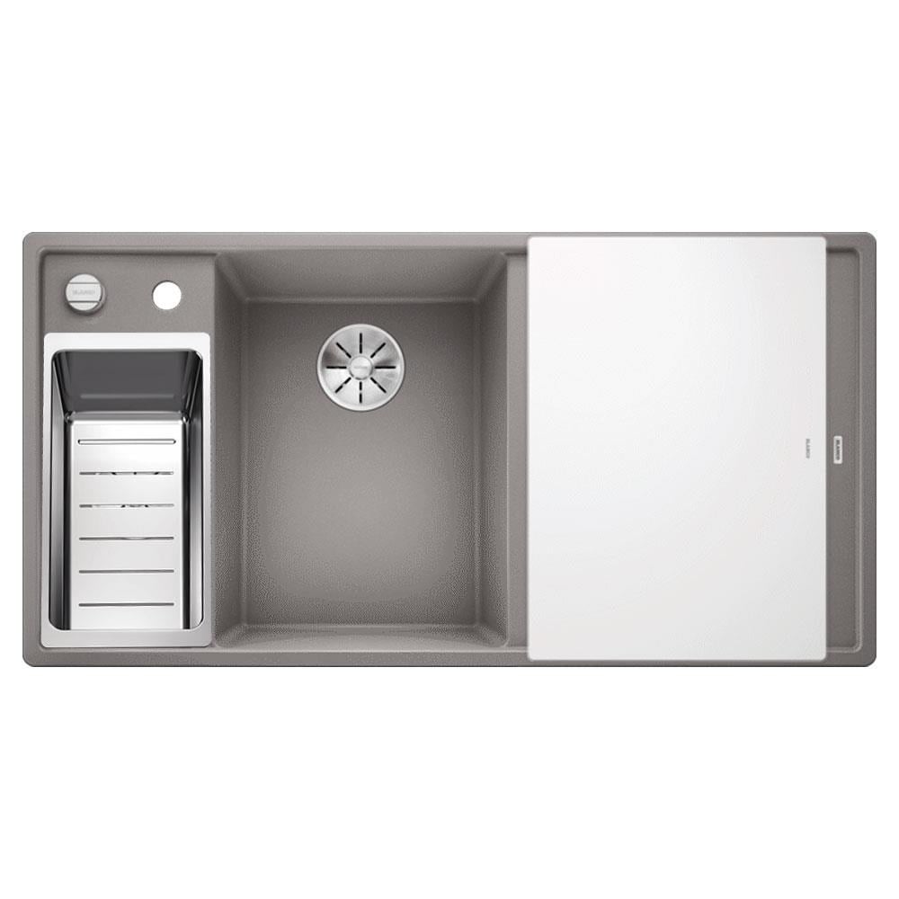 Blanco AXIA III 6 S Granit Evye, Alu Metallic, Sağ, Cam kesme tahtalı, 100x51 cm