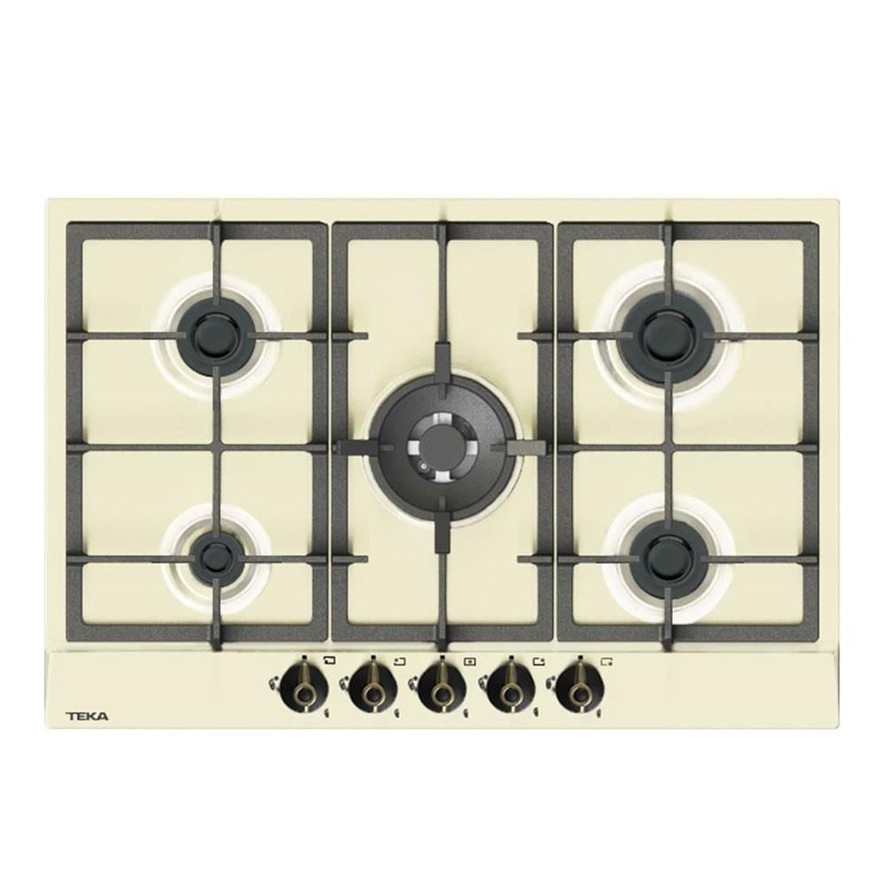 Teka GSC 75330 RBC VN Ankastre Ocak, Vanilya, Country, 75 cm, 5 Göz, 1 Wok
