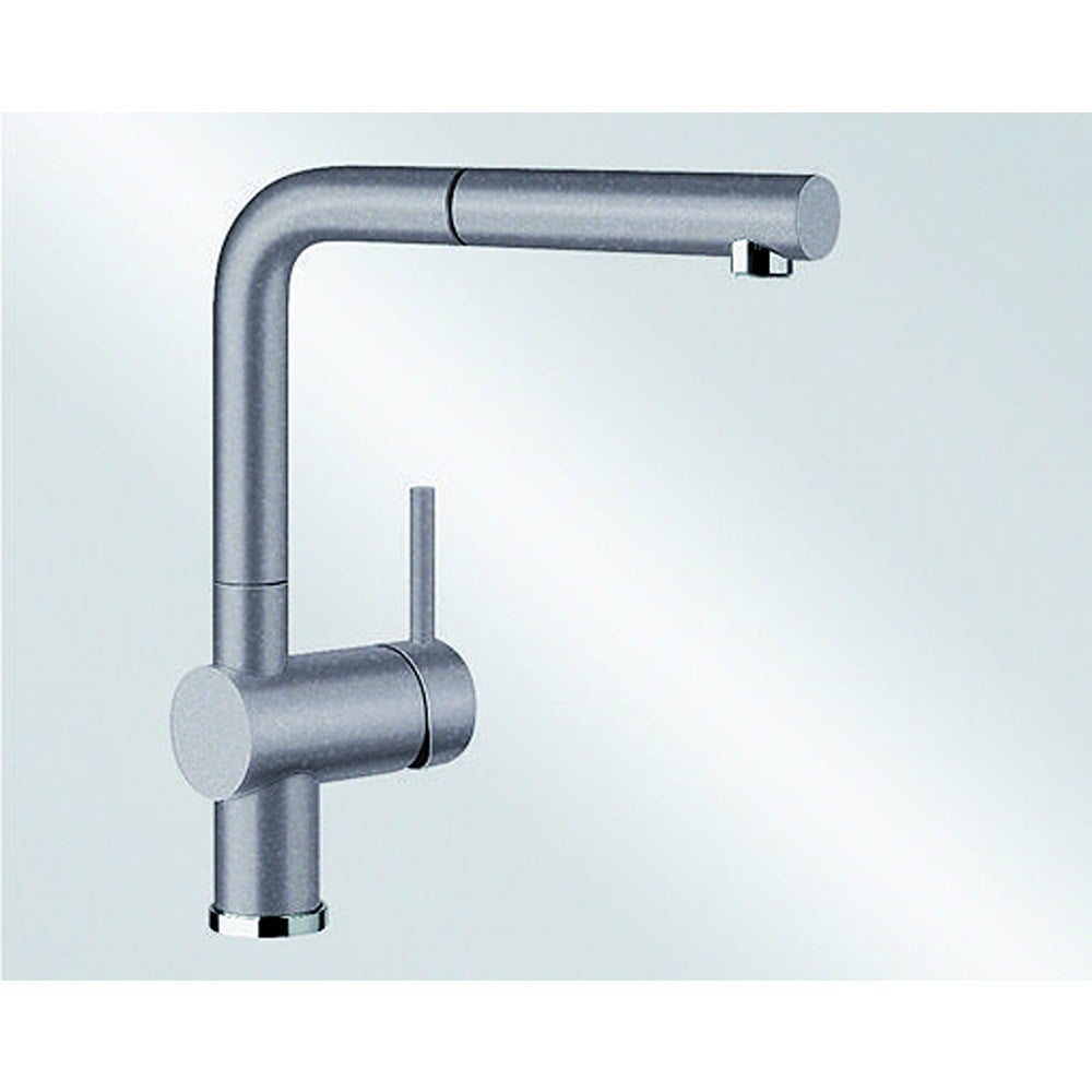Blanco LINUS-S Mutfak Armatürü, Alu Metallic Granit yüzey, Sağdan kumandalı, Spiralli başlık