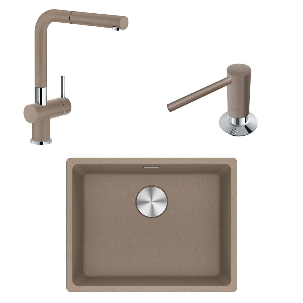 Franke Maris MRG 110-52 Üçlü Set, Oyster renk,  Evye - Armatür - Sıvı sabunluk