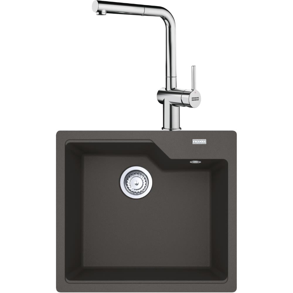 Franke UBG 610-56 Granit Slate Grey Evye, ACTIVE PLUS DOCCIA 2.0 Spiralli, Krom Armatür
