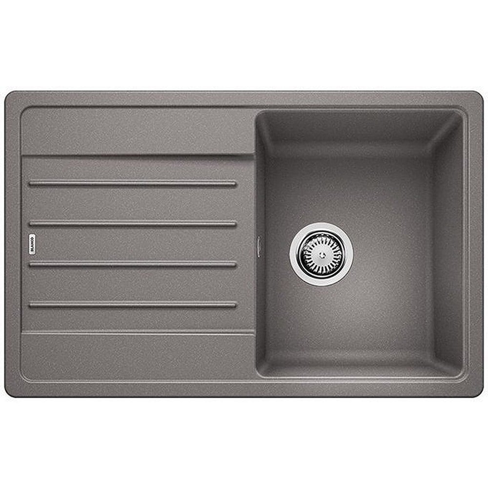 Blanco LEGRA 45 S Granit Evye, Alu Metallic, Tek Hazneli, Damlalıklı, 78x50 cm