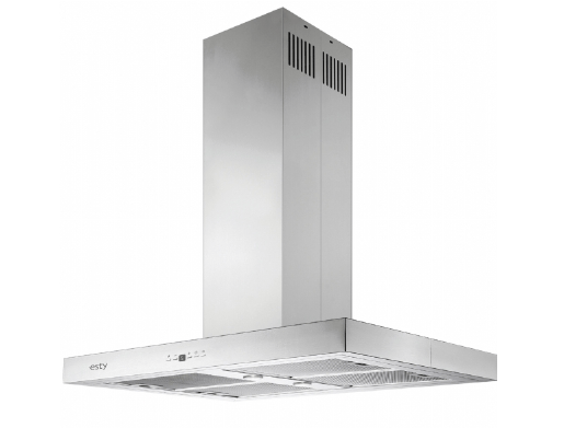 ESTY 4110 Ada Tipi Davlumbaz, Inox, 90 cm
