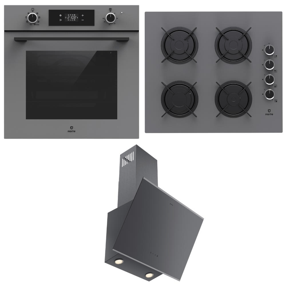 Narte Ankastre Set 6; H20060S Davlumbaz, CG20060S Ocak, OV400S Fırın