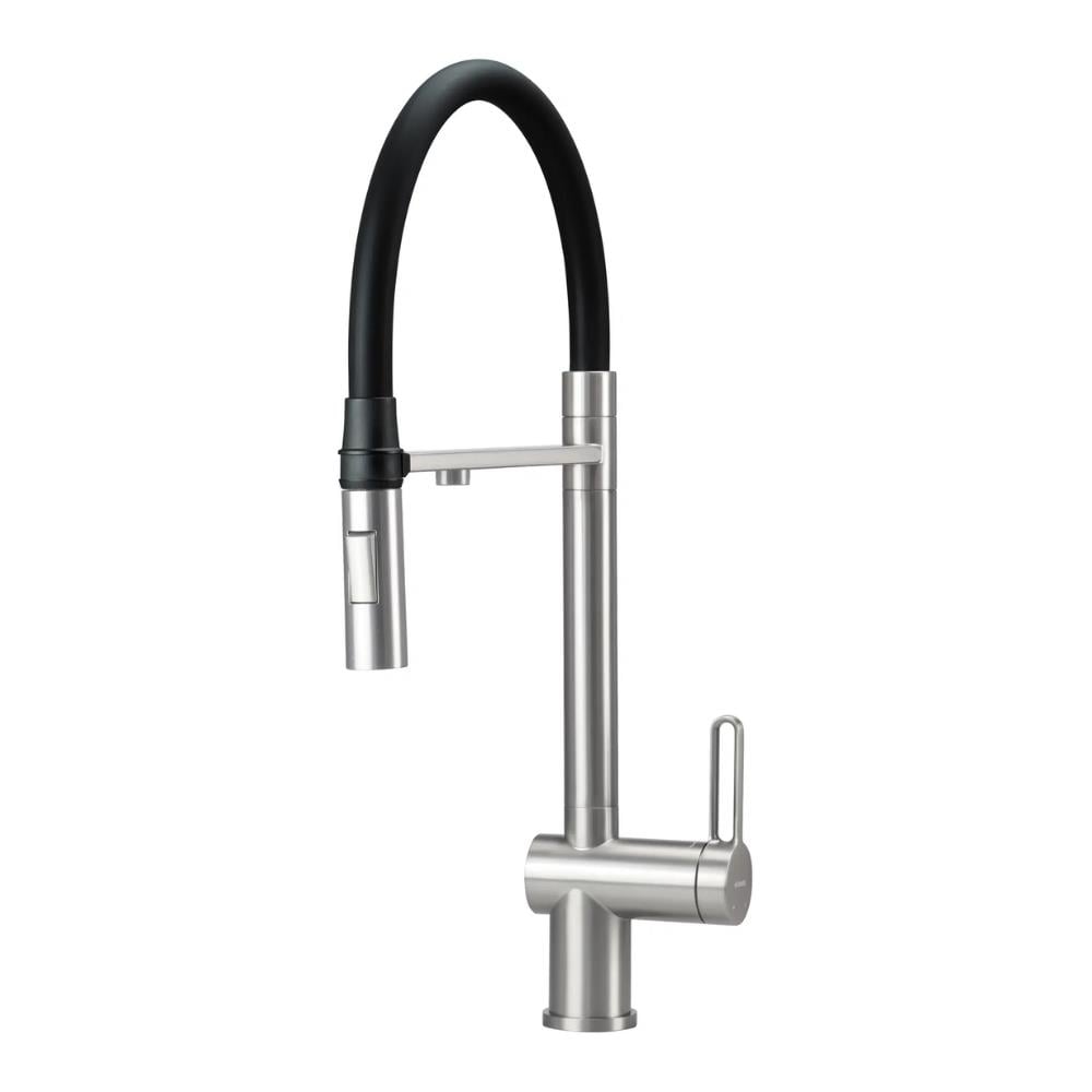 Deante MAGNETIC F75M Mutfak Bataryası, Arıtma Cihazına Bağlanabilir, Manyetik Başlık, Çelik Renk