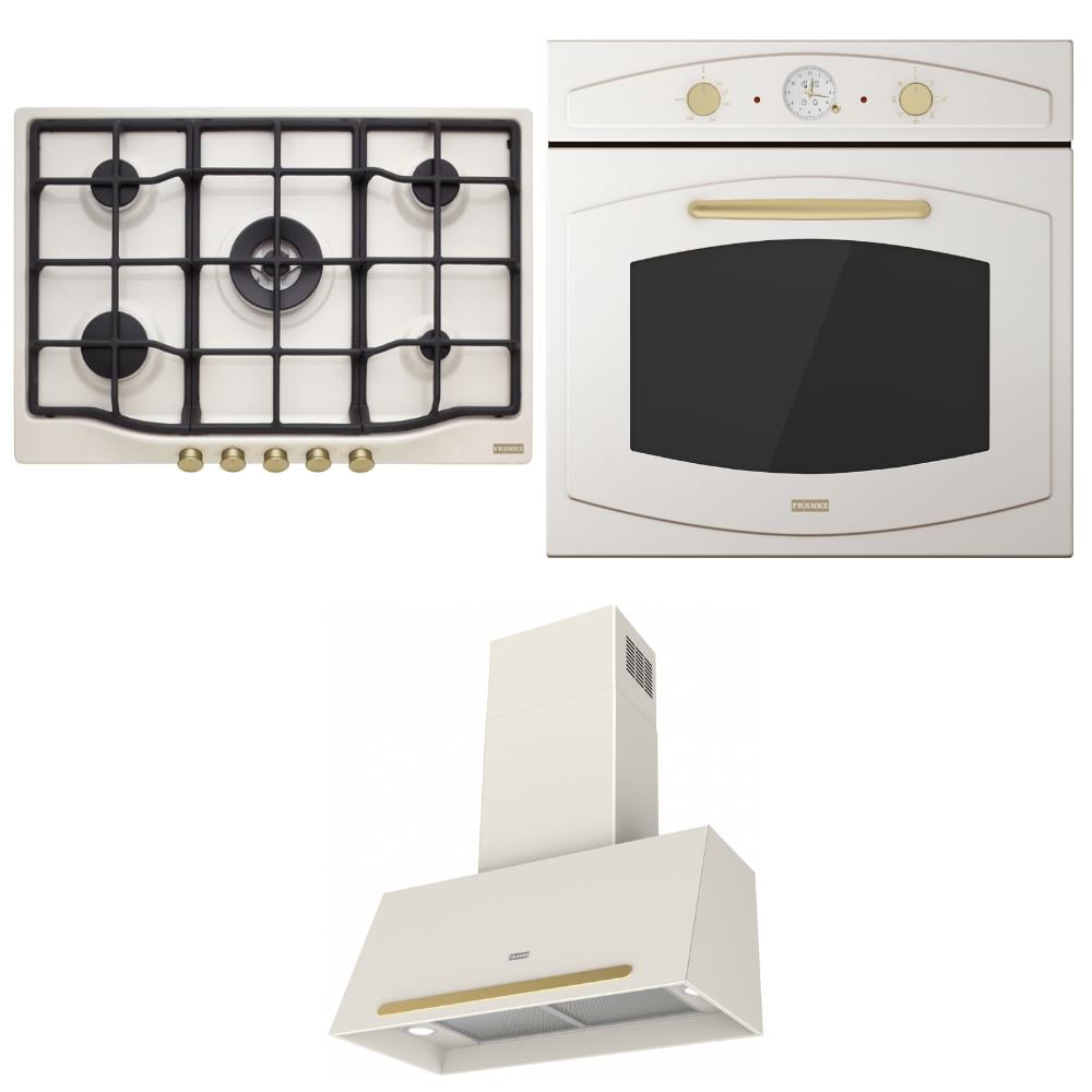 Franke Ankastre Set; FCO 86 H Fırın, FCH 755 4G TC PW C Ocak, FCO 70 PW G Davlumbaz 