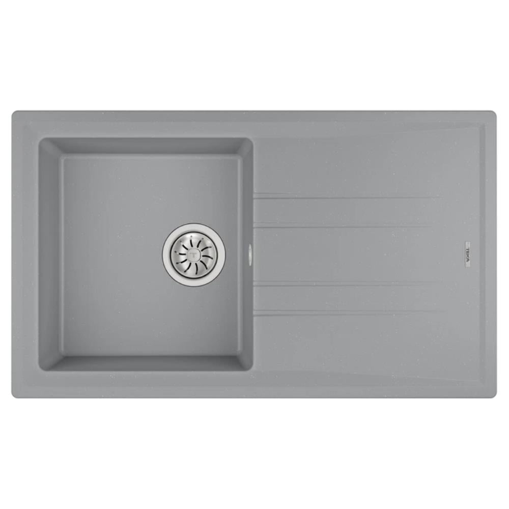 Teka STONE 50 B-TG Metallic Grey Evye, Damlalıklı, Tezgah Üstü, 86x51 cm