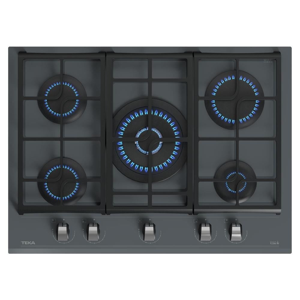 Teka GZC 75330 XBC ST E4 Ankastre Cam Ocak, Gri, 70 cm