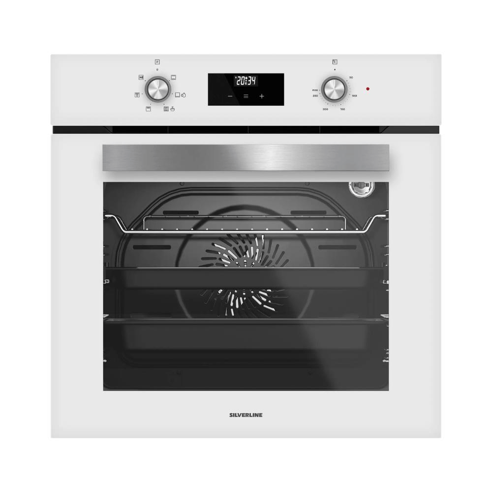 Silverline BO6502W02 Ankastre Fırın, Beyaz Renk, 72 L, 6 Programlı, 60 cm
