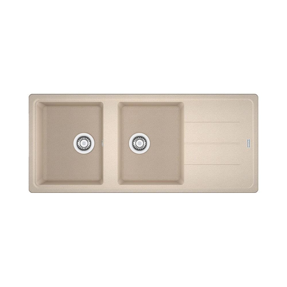 Franke Basis Granit BFG 621 Evye, Avena renk, 2 Hazneli, Damlalıklı, 116x50 cm