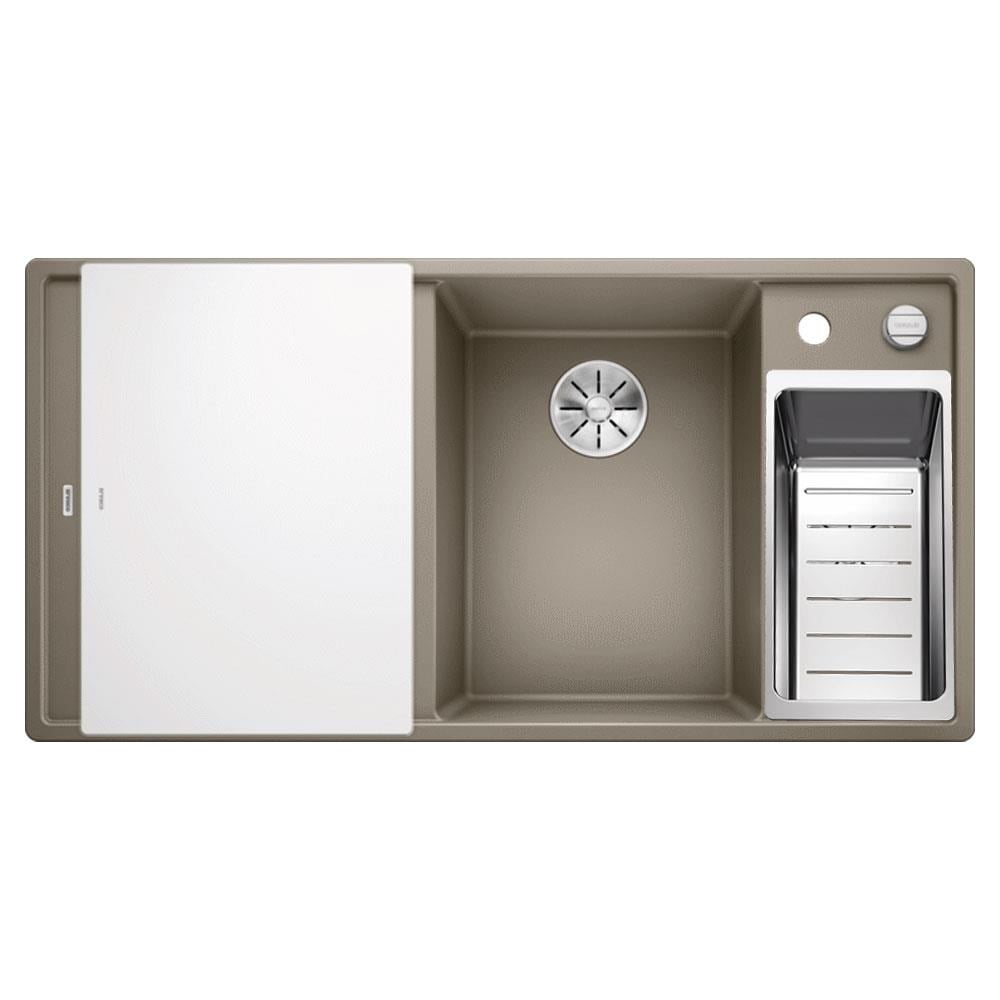 Blanco AXIA III 6 S Granit Evye, Tartufo, Sol, Cam kesme tahtalı, 100x51 cm