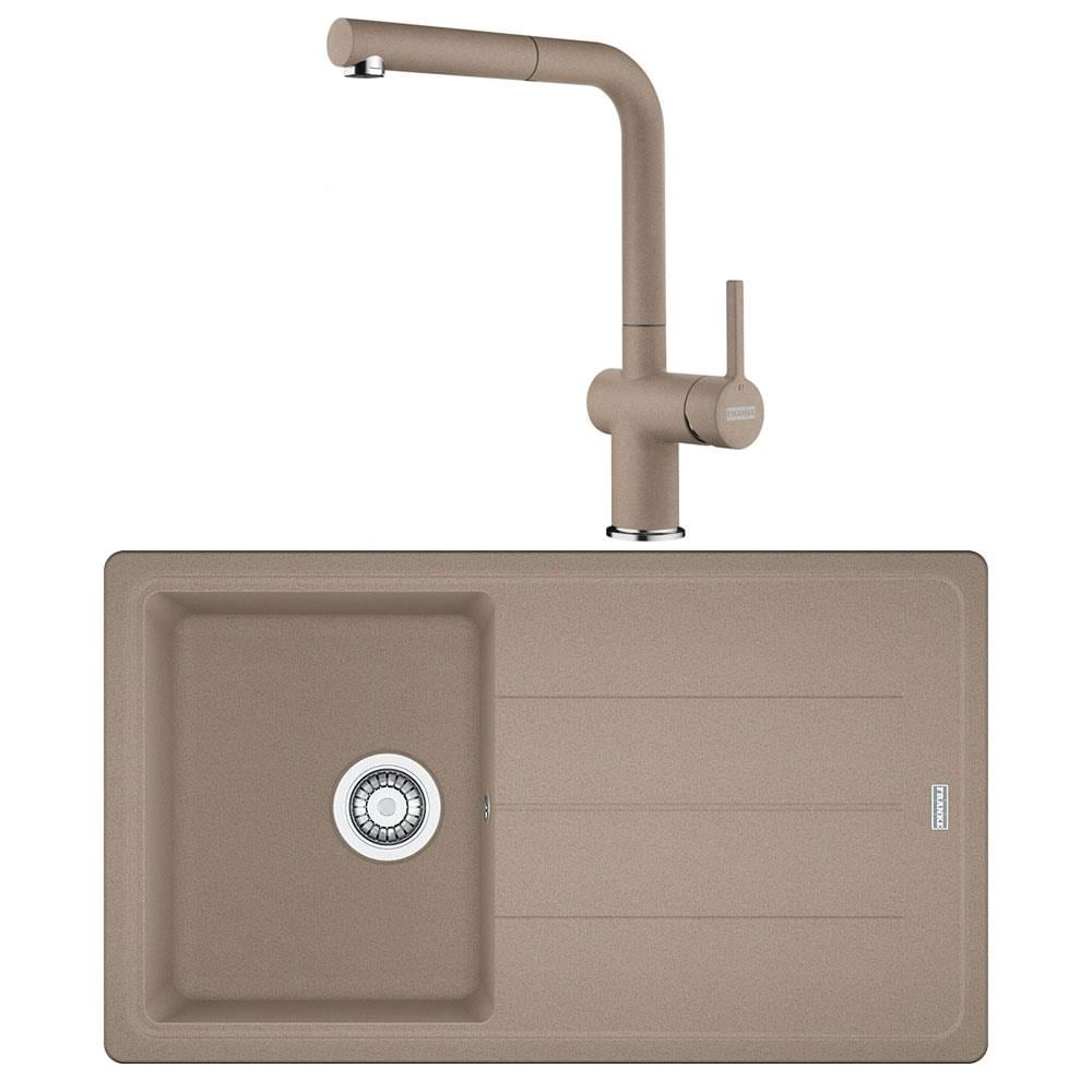 Franke BFG 611 Granit Oyster Evye, Active Plus Doccia Oyster Spiralli Armatür Seti