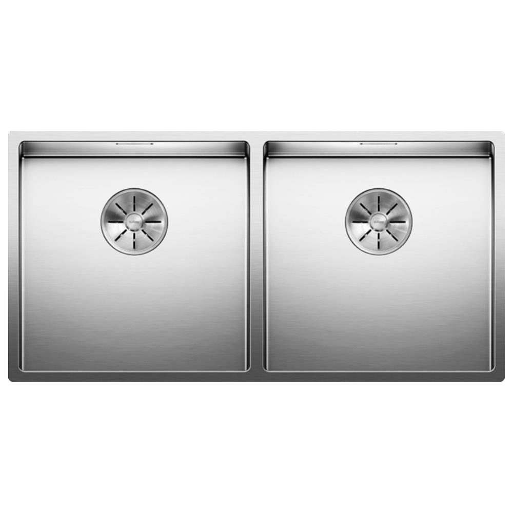Blanco CLARON 400-400 IF Paslanmaz Çelik Evye, İki Hazneli, Tezgaha Sıfır, 80x40 cn