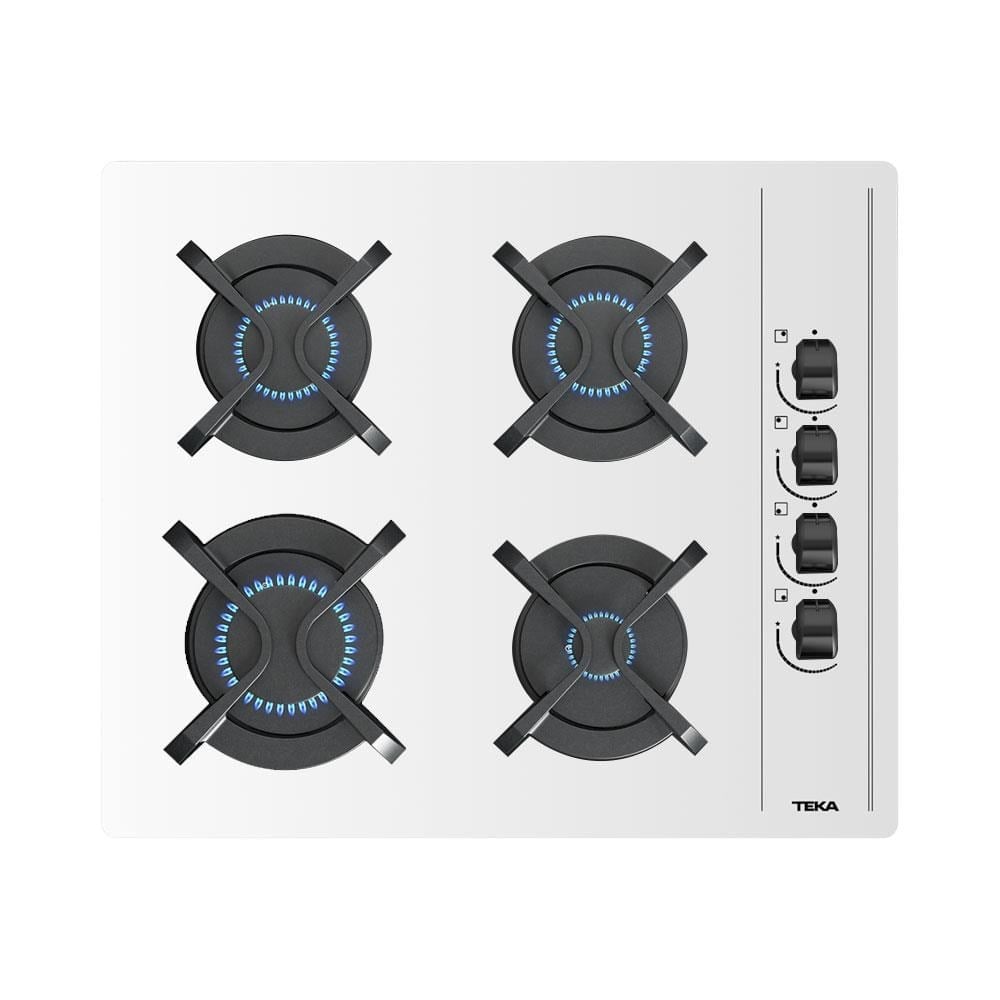 Teka GBC 64002 KBC WH Ankastre Ocak, Beyaz Cam, 60 cm