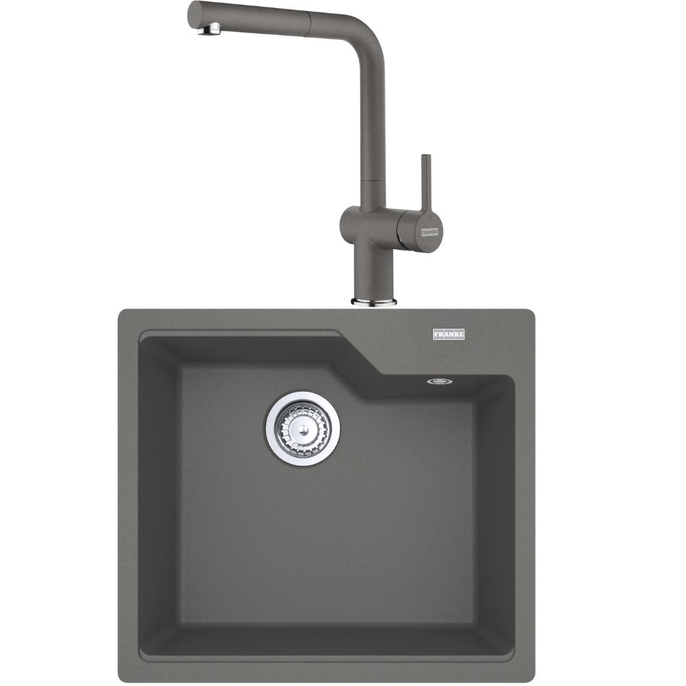 Franke UBG 610-56 Granit Stone Grey Evye, ACTIVE PLUS DOCCIA 2.0 Spiralli, Stone Grey Armatür