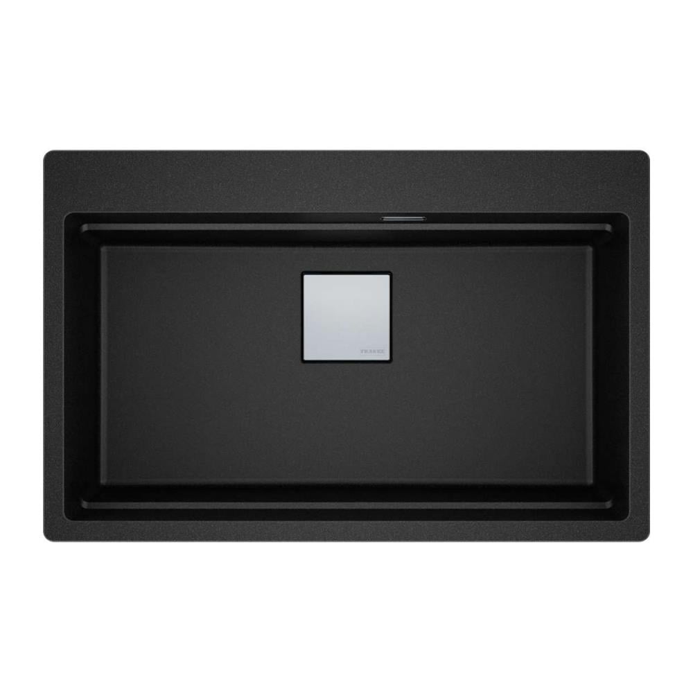 Franke KNG PRO 610-73 Granit Evye, Siyah Renk, Tezgah Üstü, Aksesuar Hediyeli, 79x51 cm