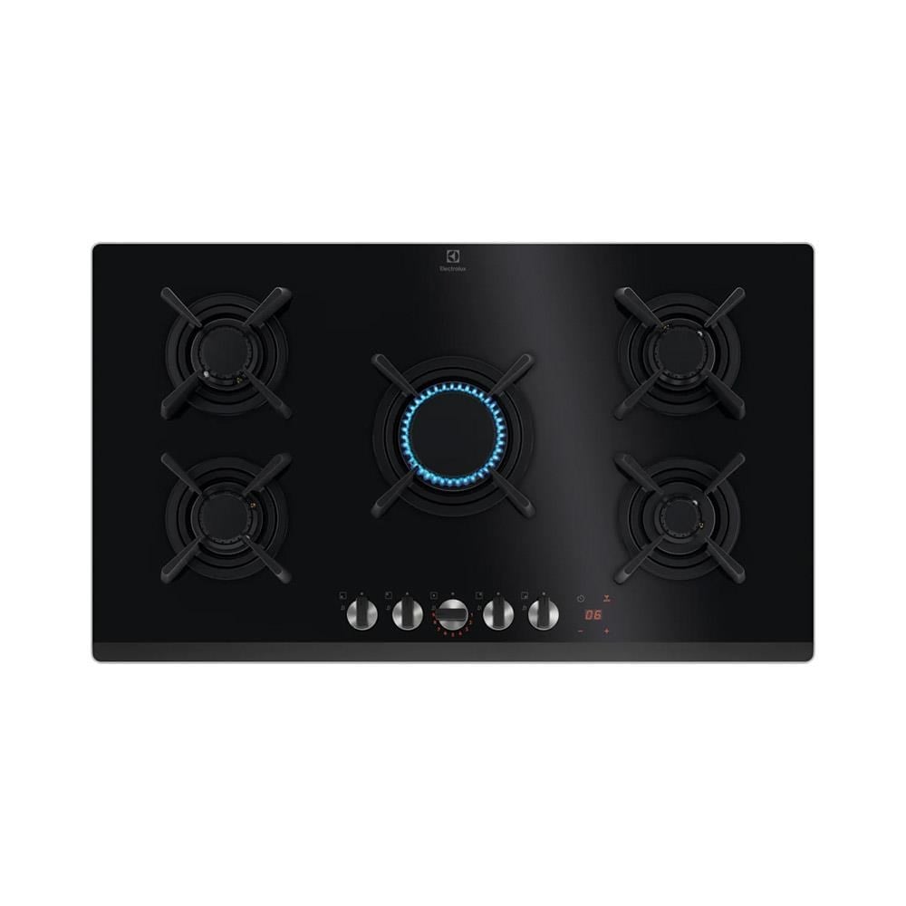 Electrolux KGG953753K Ankastre Gazlı Cam Ocak, 90 cm, Siyah