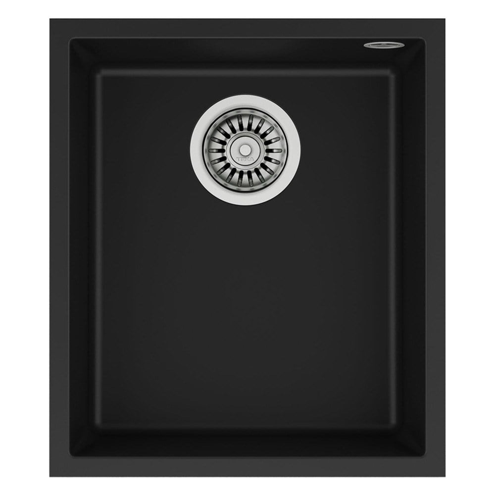 Teka SQUARE 34.40 TG BLACK Granit Evye, Tezgah Altı, 38x44 cm