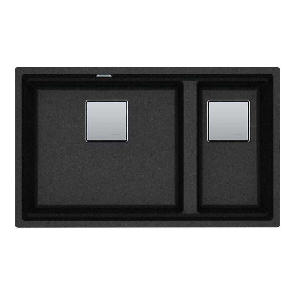 Franke KNG 120 Granit Evye, Nero, Tezgah Altı, 1.5 Hazneli, 72x42 cm