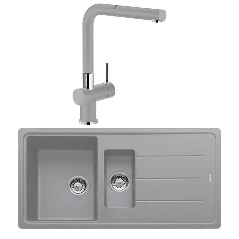 Franke BFG 651 Stone Grey Evye, Active Plus Doccia Stone Grey Armatür Seti